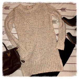 Long tunic sweater warm back zip up size xs